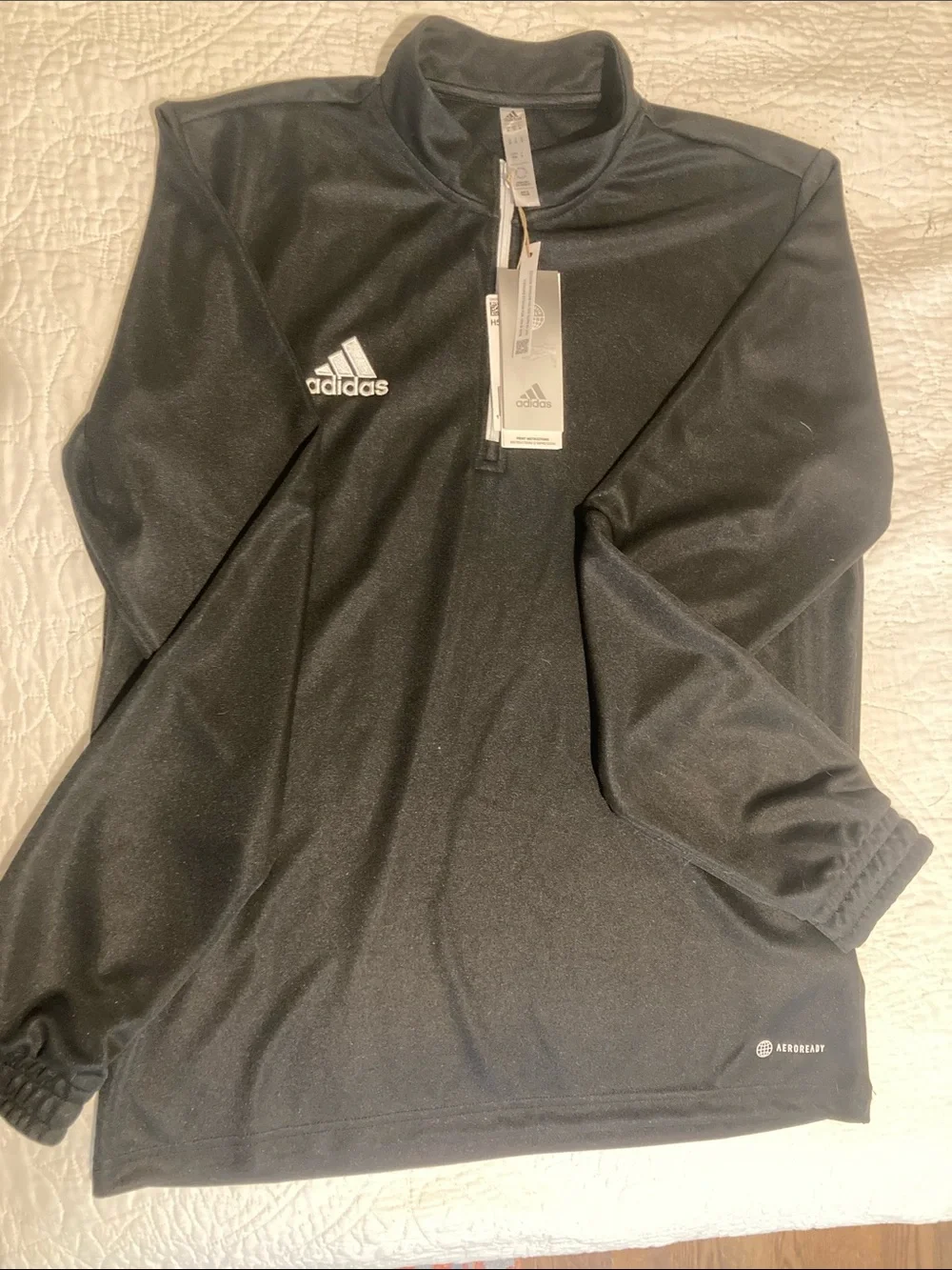 adidas Black 1/4 Zip Performance Pullover